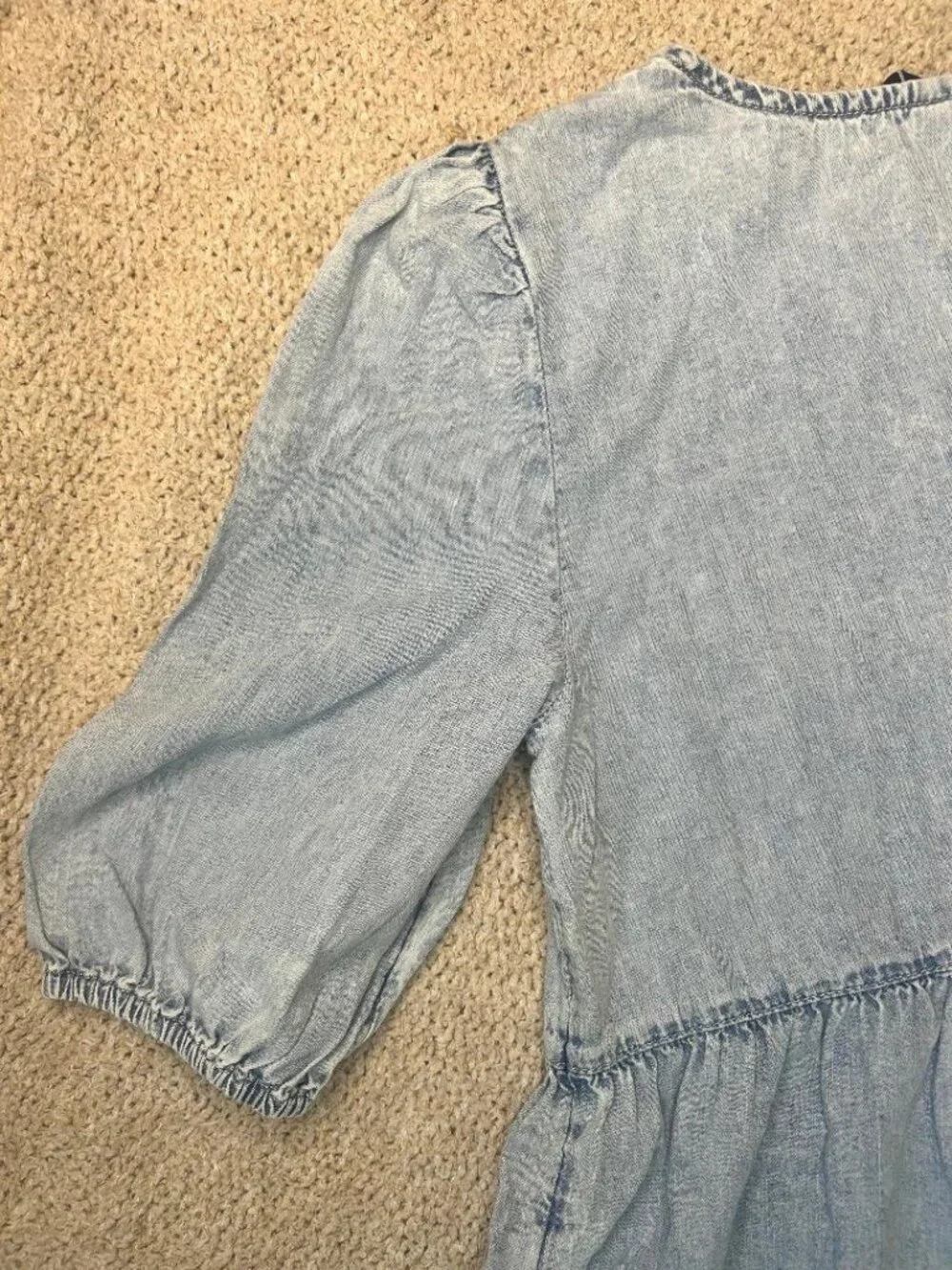 GAP Girls Tiered Denim Dress with Washwell